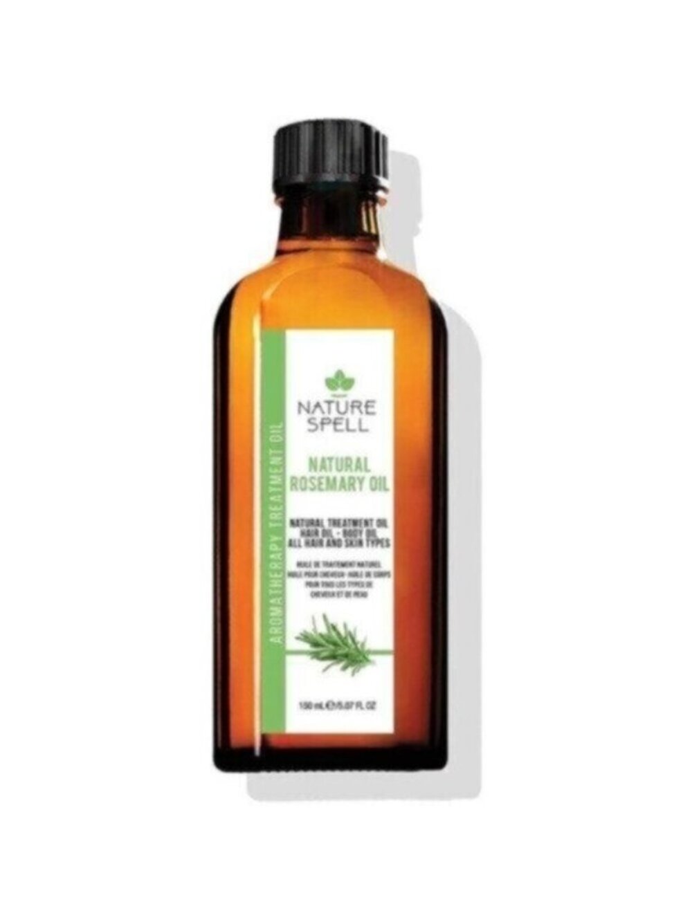 Nature Spell Rosemary Oil for Hair & Skin – Pre-Diluted 5.07 fl oz Growth & Glow